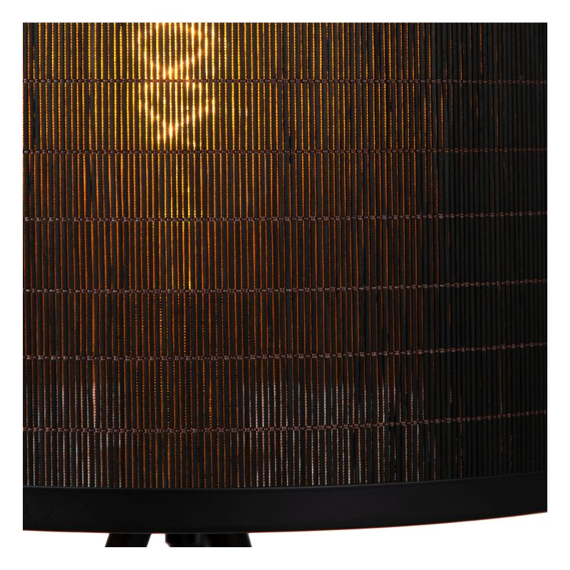 Lucide TAGALOG - Stojacia lampa - Ø 55 cm - 1xE27 - Čierna